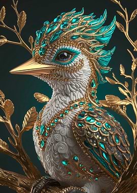 Ornate Woodpecker Figurine