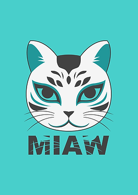 Cat Mask Design Teal