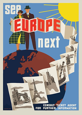 See Europe Next Travel Poster