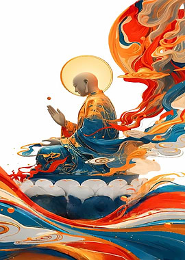 Buddha in Abstract Art