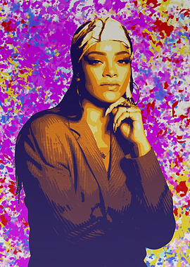 Rihanna Pop Art Portrait