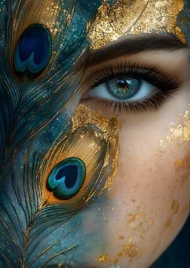 Peacock Eye Makeup Anime Girl