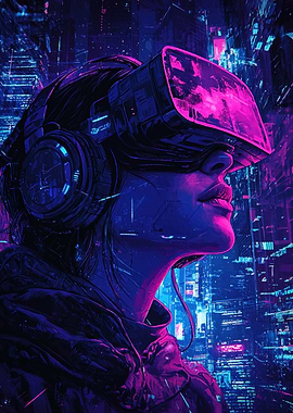 Cyberpunk VR Cityscape