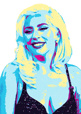 Lady Gaga Pop Art Portrait
