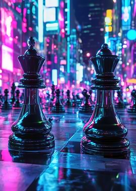 Cyberpunk Chess Kings