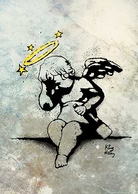 Drunk Angel Street Art