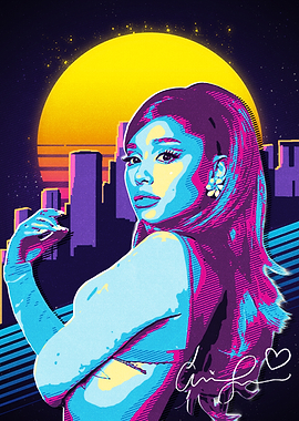 Ariana Grande Retro Art