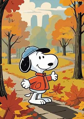 Snoopy Autumn Walk