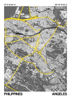 Angeles City Street Map
