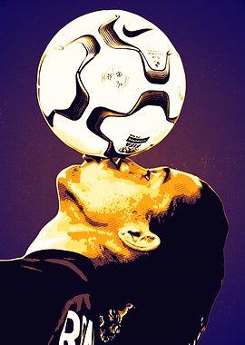 Soccer Player Balancing Ball