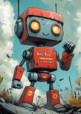 Cartoon Robot Illustration