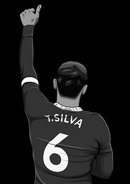 Thiago Silva Black and White Version