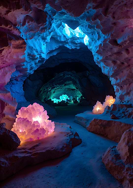 Glowing Crystal Cave
