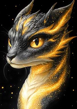 Golden Dragon Cat Animal