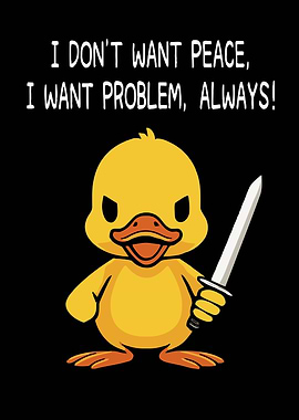 Angry Duck with Knife