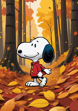 Snoopy Autumn Walk