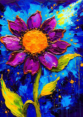 Purple Flower Painting