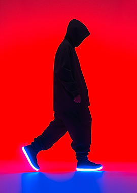 Silhouette in Red Light