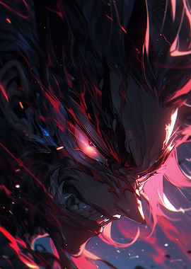 Anime Character with Red Eyes