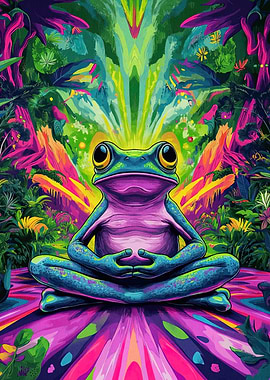 Frog Psychedelic Forest