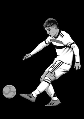 Lisandro Martinez Black and White Version