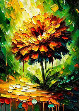 Abstract Flower Painting