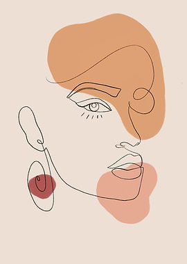 Abstract Line Art Woman