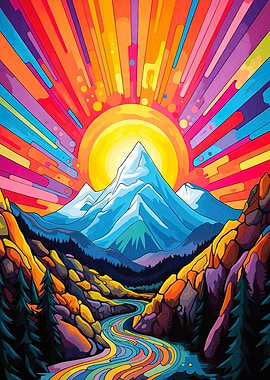 Rainbow Mountain Landscape