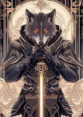 Wolf Warrior with Sword Animal