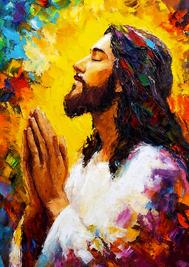 Jesus Praying Painting