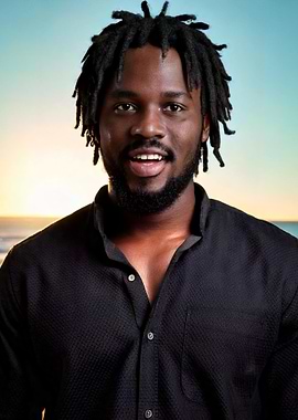 Man with Dreadlocks Smiling