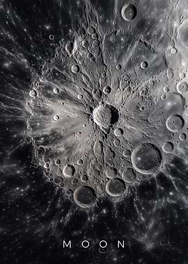 Moon Lunar Impact Crater