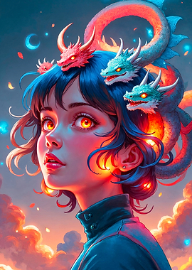 Dragon Girl Fantasy Art
