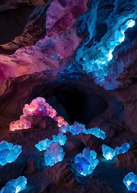 Glowing Crystal Cave