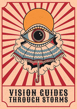 Vision guide vintage style illustration