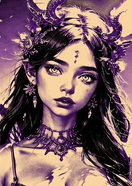 Purple Fantasy Portrait