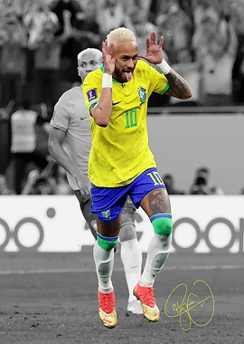 Neymar Jr. Brazil Soccer Celebration