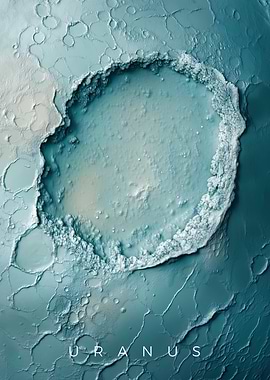Uranus Frozen Impact Crater