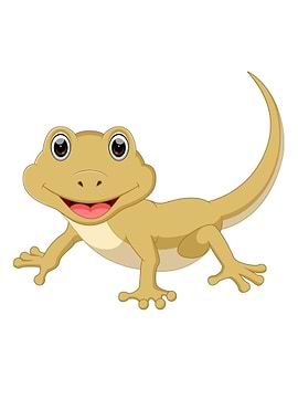 Smiling Cartoon Lizard