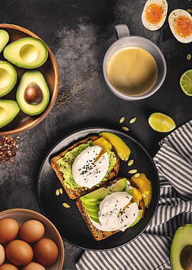 Avocado Toast with Poached Eggs