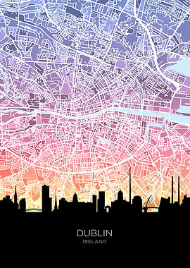 Dublin Skyline Map