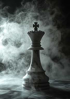 Chess King in Smoke