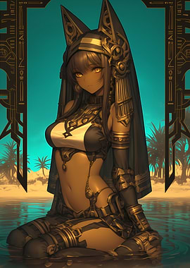 Bastet Egyptian Goddess Anime Girl