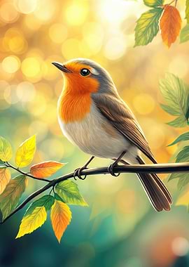 Robin Bird Art