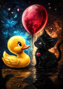 Rubber Duck and Kitten