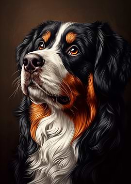 Bernese Mountain Dog Portrait
