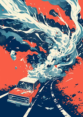 Car in a Whirlwind