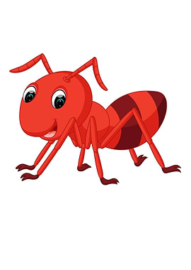 Cartoon Red Ant