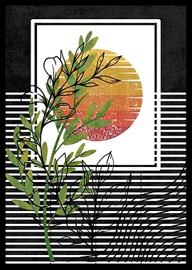 Sunset Botanical Print