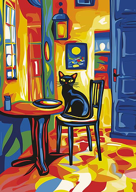 Black Cat in Room